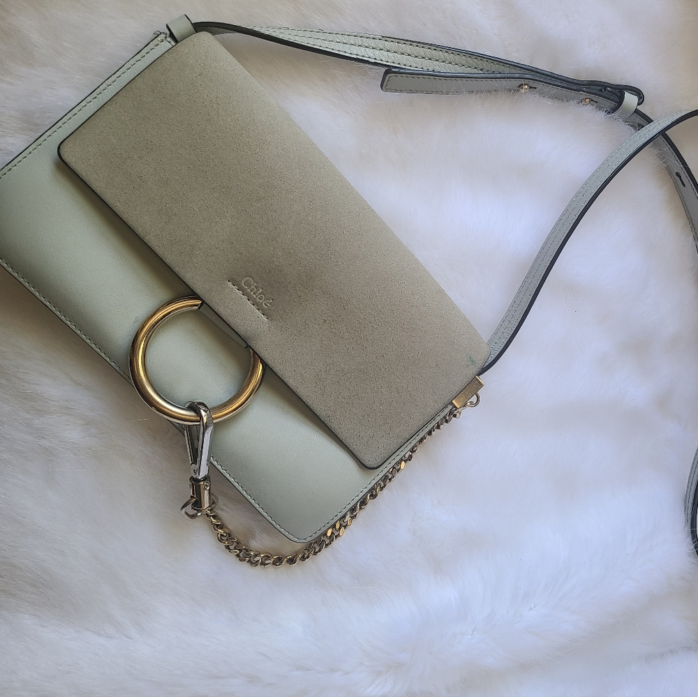 Chloe crossbody in dusty gray/blue